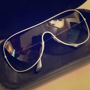 Ray Ban RB3211 Shield Aviator Sunglasses